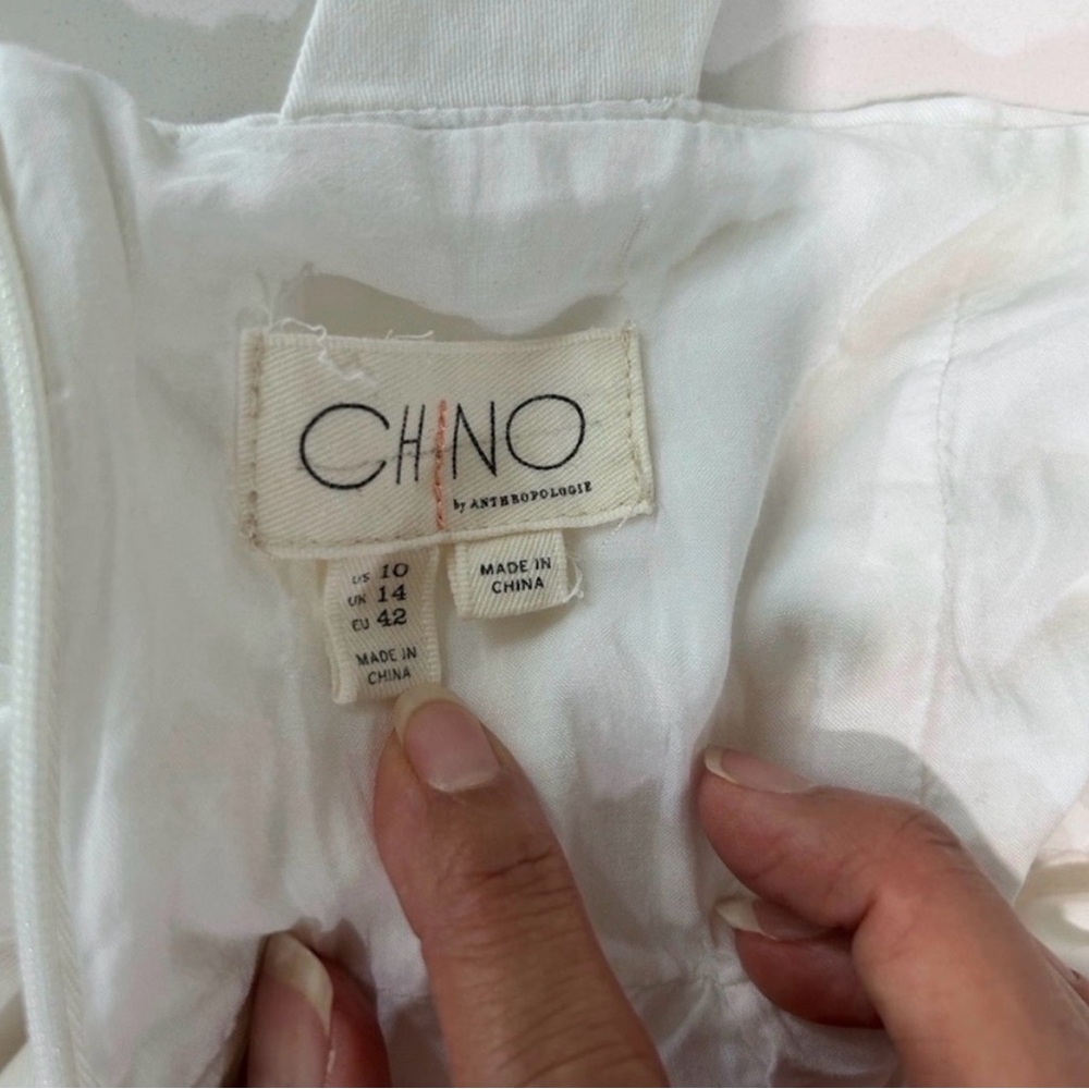 Anthropologie Sleeveless Wide-Leg Jumpsuit in Light Cream - Picture 13 of 16